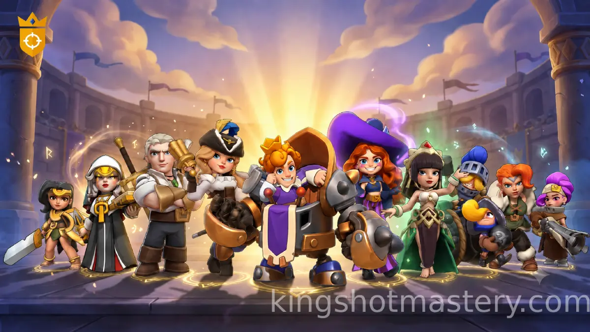 Kingshot hero tier list header showing ranked heroes
